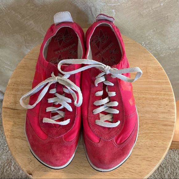 Merrell Raspberry Leather Performance Shoes Size 8 - Picture 2 of 6